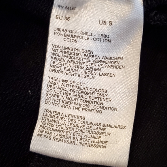 Women's Red Black Bogner Hooded Drawstring Oversized Ski Sweatshirt Small Flaw - Picture 10 of 11